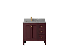 Nashville 36 in. W x 22 in. D Left Offset Sink Bathroom Vanity - photo 26