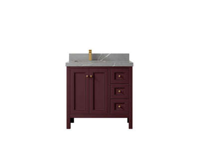 Nashville 36 in. W x 22 in. D Left Offset Sink Bathroom Vanity - Willow Bath and Vanity