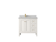 Nashville 36 in. W x 22 in. D Left Offset Sink Bathroom Vanity - photo 31