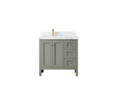 Nashville 36 in. W x 22 in. D Left Offset Sink Bathroom Vanity - photo 25