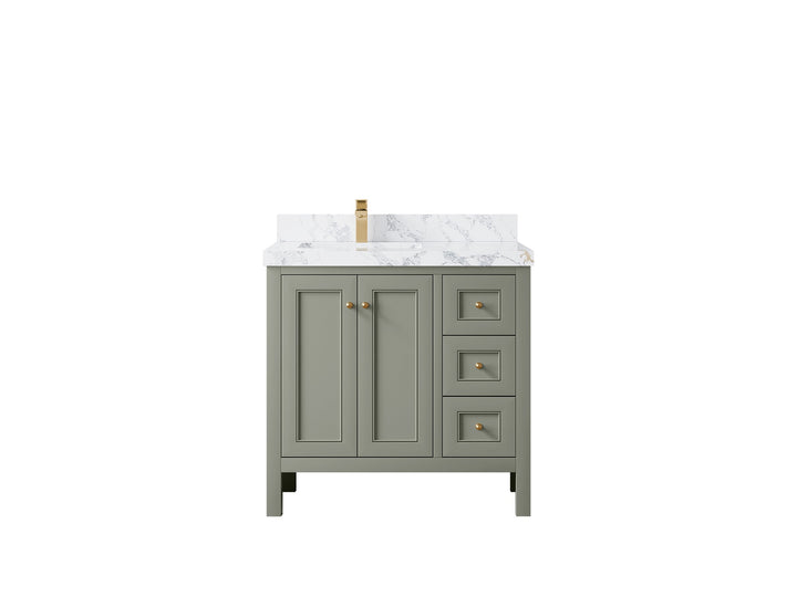Nashville 36 in. W x 22 in. D Left Offset Sink Bathroom Vanity - photo 25