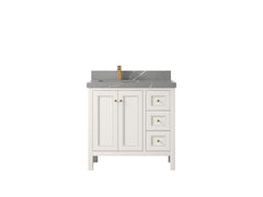 Nashville 36 in. W x 22 in. D Left Offset Sink Bathroom Vanity - photo 43