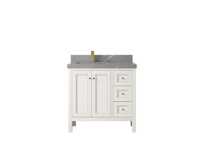 Nashville 36 in. W x 22 in. D Left Offset Sink Bathroom Vanity - Willow Bath and Vanity