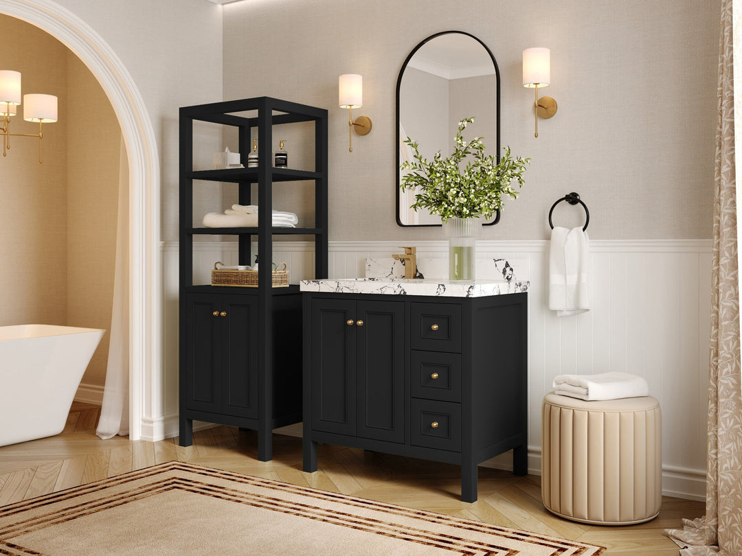 Nashville 36 in. W x 22 in. D Left Offset Sink Bathroom Vanity - Willow Bath and Vanity