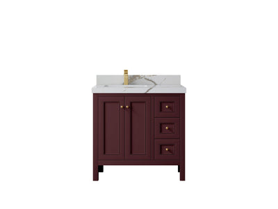 Nashville 36 in. W x 22 in. D Left Offset Sink Bathroom Vanity - Willow Bath and Vanity