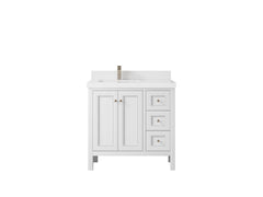 Nashville 36 in. W x 22 in. D Left Offset Sink Bathroom Vanity - photo 14