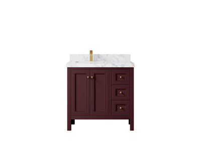 Nashville 36 in. W x 22 in. D Left Offset Sink Bathroom Vanity - Willow Bath and Vanity
