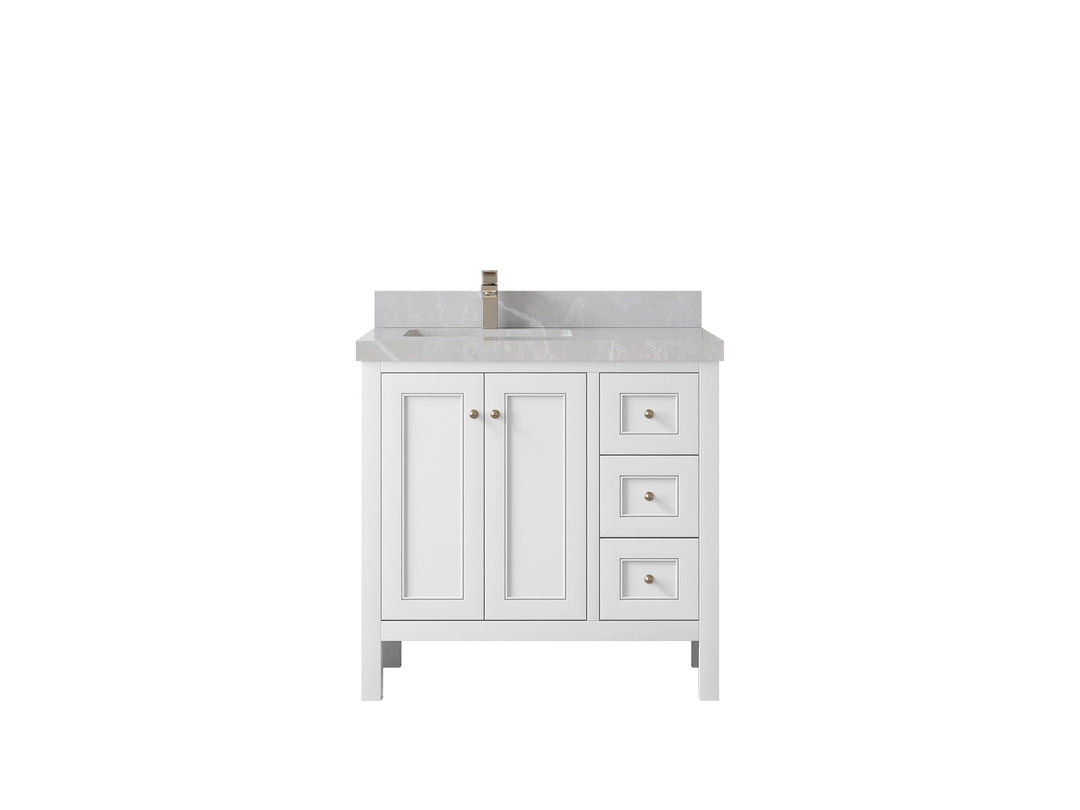 Nashville 36 in. W x 22 in. D Left Offset Sink Bathroom Vanity - Willow Bath and Vanity