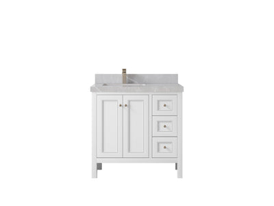 Nashville 36 in. W x 22 in. D Left Offset Sink Bathroom Vanity - Willow Bath and Vanity