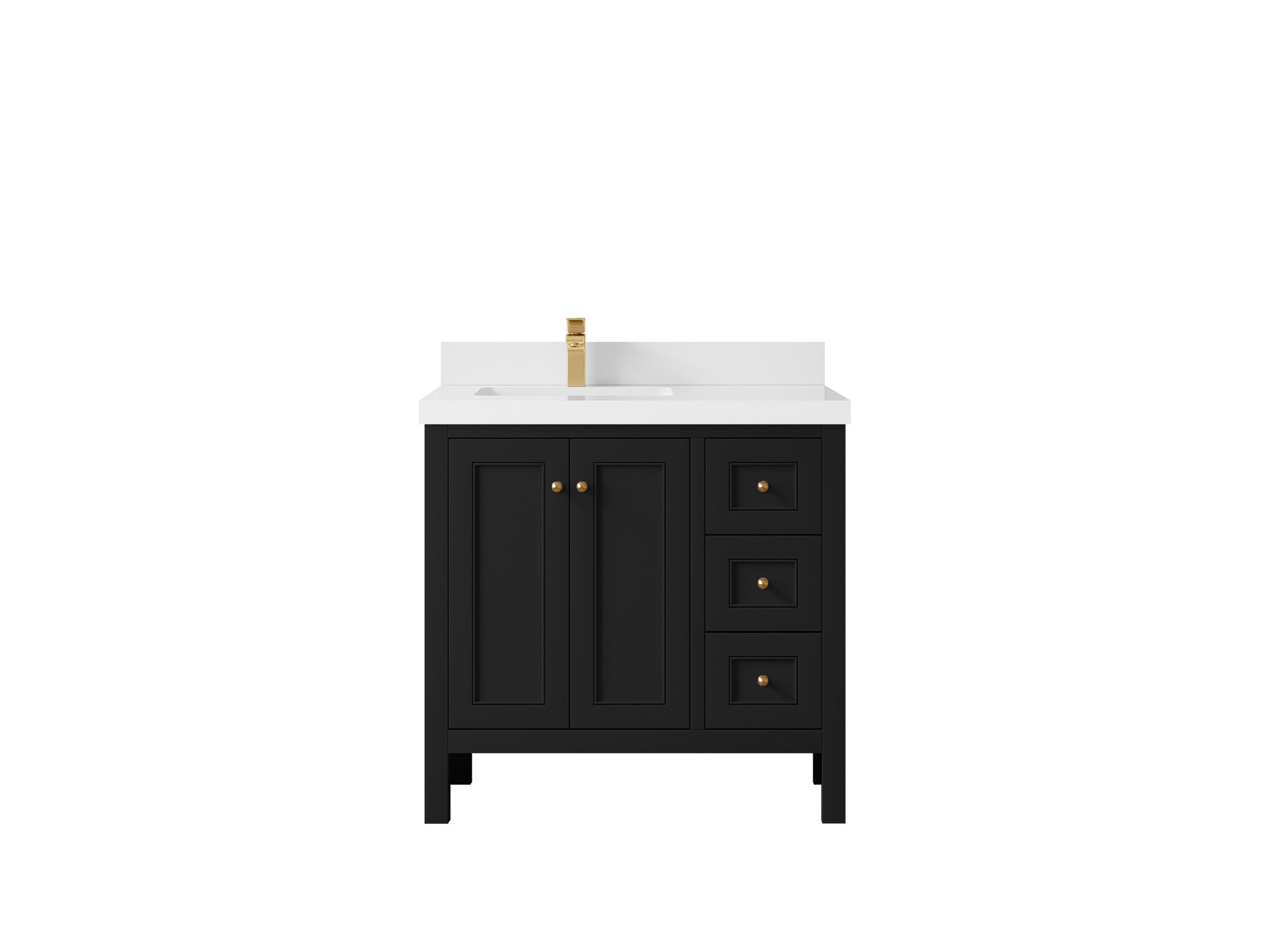 Nashville 36 in. W x 22 in. D Left Offset Sink Bathroom Vanity - Willow Bath and Vanity