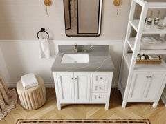 Nashville 36 in. W x 22 in. D Left Offset Sink Bathroom Vanity - photo 43