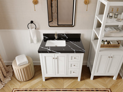 Nashville 36 in. W x 22 in. D Left Offset Sink Bathroom Vanity - Willow Bath and Vanity