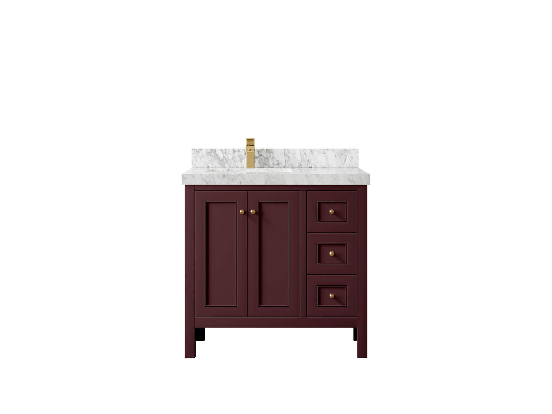Nashville 36 in. W x 22 in. D Left Offset Sink Bathroom Vanity - Willow Bath and Vanity