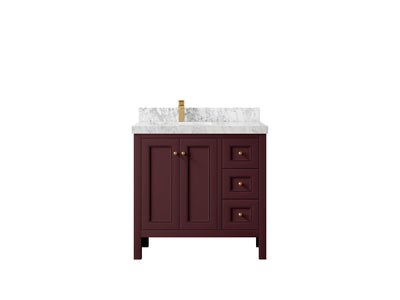 Nashville 36 in. W x 22 in. D Left Offset Sink Bathroom Vanity - Willow Bath and Vanity