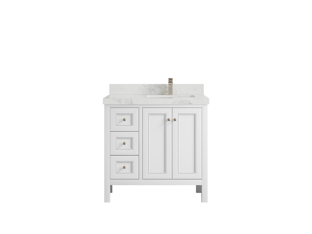 Nashville 36 in. W x 22 in. D Right Offset Sink Bathroom Vanity - Willow Bath and Vanity