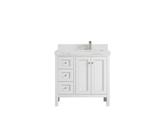 Nashville 36 in. W x 22 in. D Right Offset Sink Bathroom Vanity - photo 29