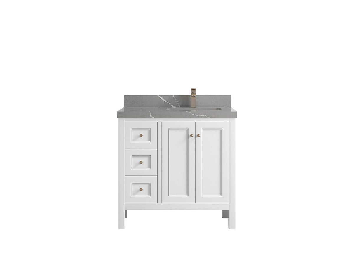 Nashville 36 in. W x 22 in. D Right Offset Sink Bathroom Vanity - Willow Bath and Vanity