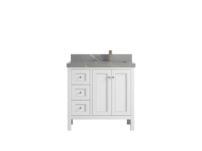 Nashville 36 in. W x 22 in. D Right Offset Sink Bathroom Vanity - Willow Bath and Vanity