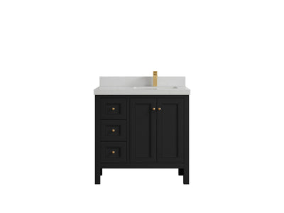 Nashville 36 in. W x 22 in. D Right Offset Sink Bathroom Vanity - Willow Bath and Vanity