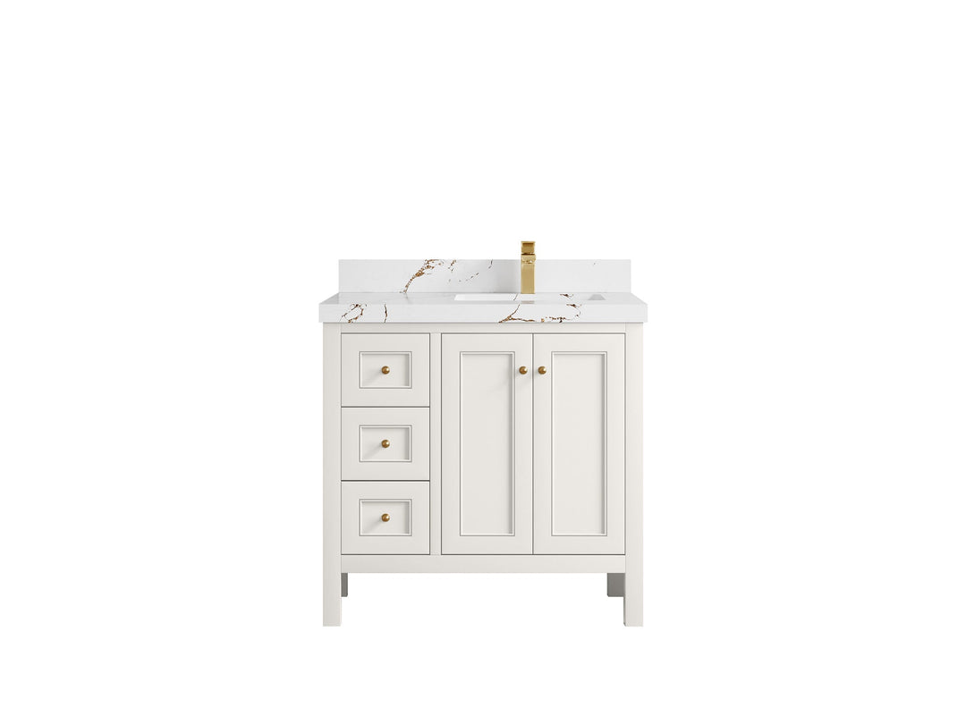 Nashville 36 in. W x 22 in. D Right Offset Sink Bathroom Vanity - Willow Bath and Vanity