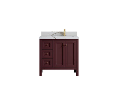 Nashville 36 in. W x 22 in D Right Offset Sink Bathroom Vanity - Willow Bath and Vanity