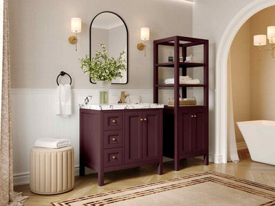 Nashville 36 in. W x 22 in D Right Offset Sink Bathroom Vanity - Willow Bath and Vanity