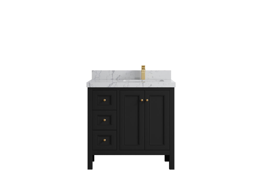 Nashville 36 in. W x 22 in. D Right Offset Sink Bathroom Vanity - Willow Bath and Vanity