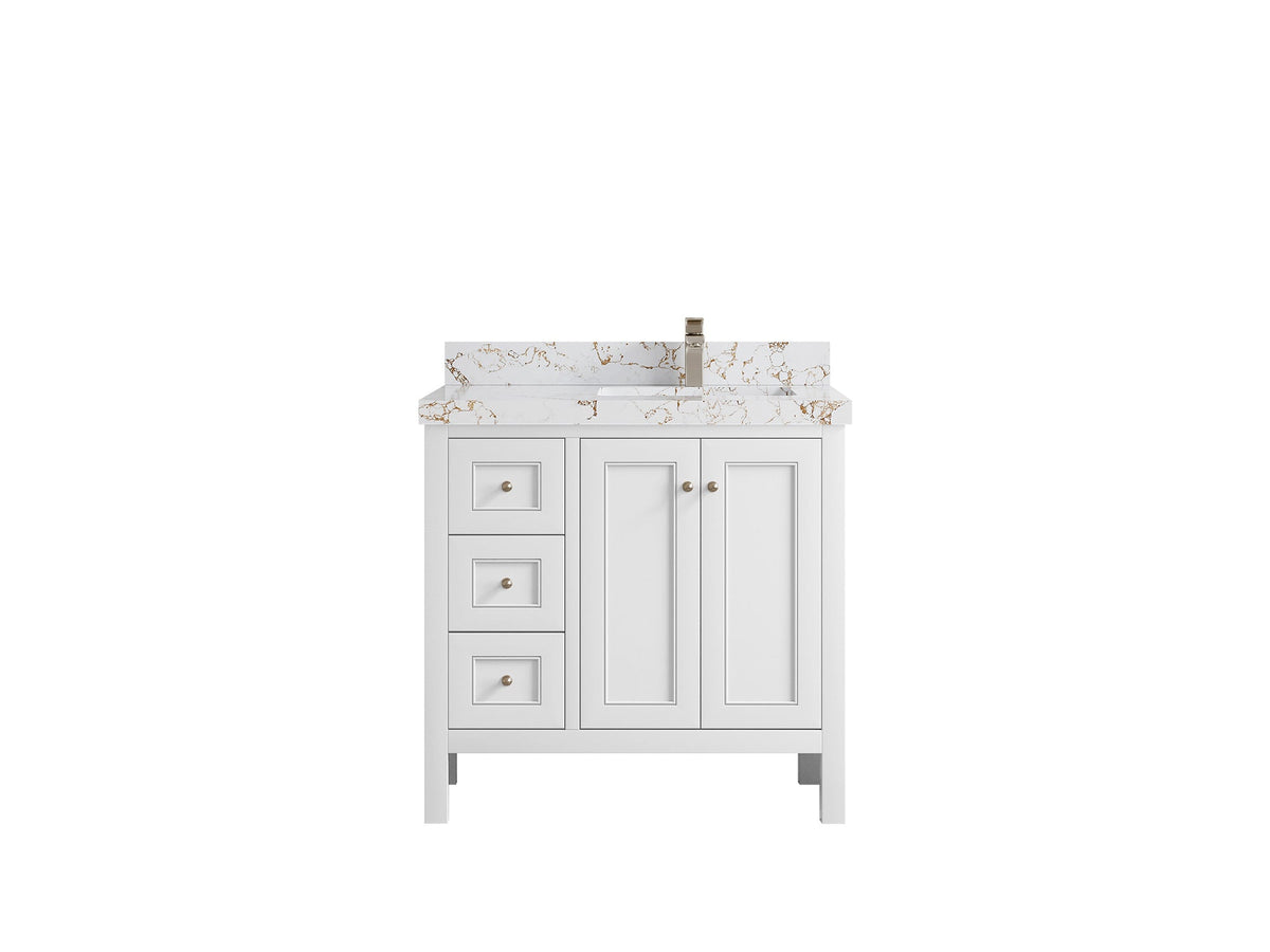 Nashville 36 in. W x 22 in. D Right Offset Sink Bathroom Vanity - Willow Bath and Vanity