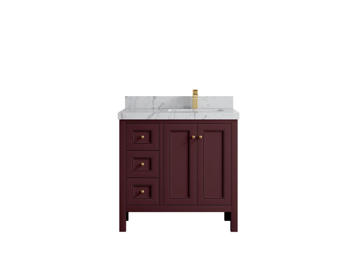 Nashville 36 in. W x 22 in D Right Offset Sink Bathroom Vanity - photo 44