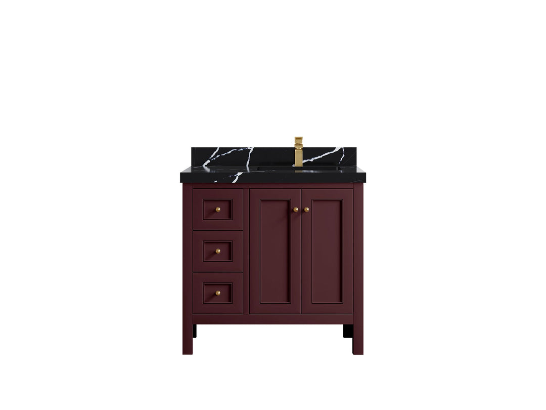 Nashville 36 in. W x 22 in D Right Offset Sink Bathroom Vanity - Willow Bath and Vanity