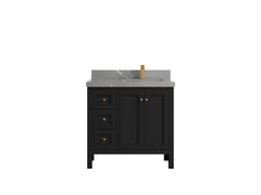 Nashville 36 in. W x 22 in. D Right Offset Sink Bathroom Vanity - photo 33