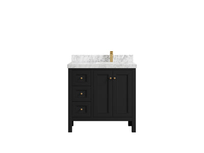 Nashville 36 in. W x 22 in. D Right Offset Sink Bathroom Vanity - Willow Bath and Vanity