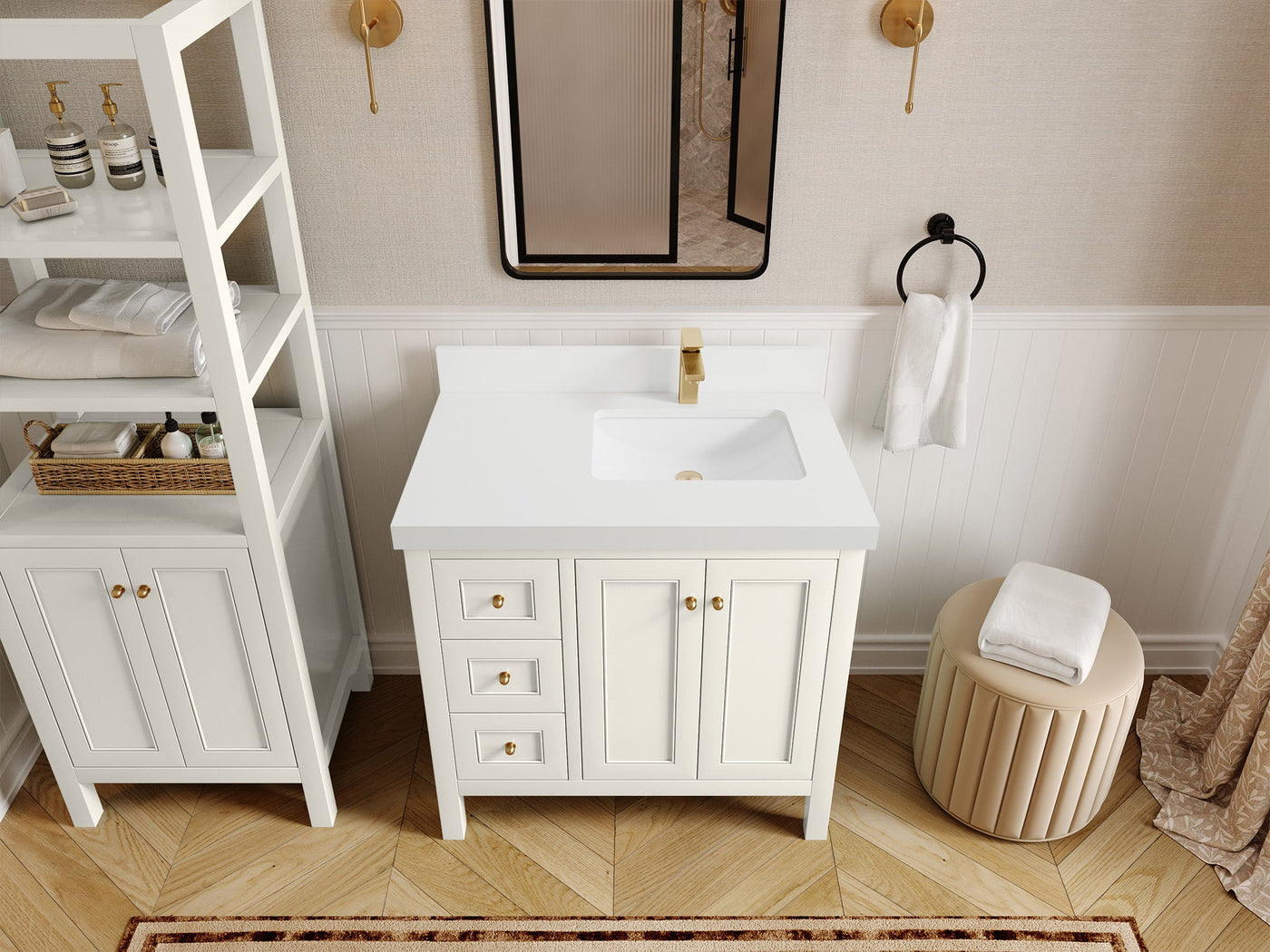 Nashville 36 in. W x 22 in. D Right Offset Sink Bathroom Vanity