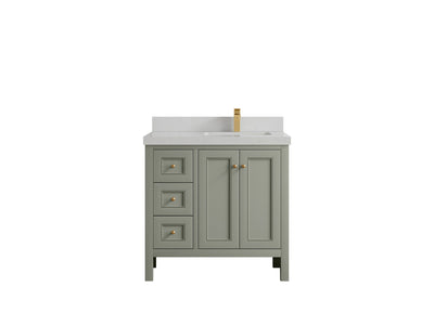 Nashville 36 in. W x 22 in. D Right Offset Sink Bathroom Vanity - Willow Bath and Vanity