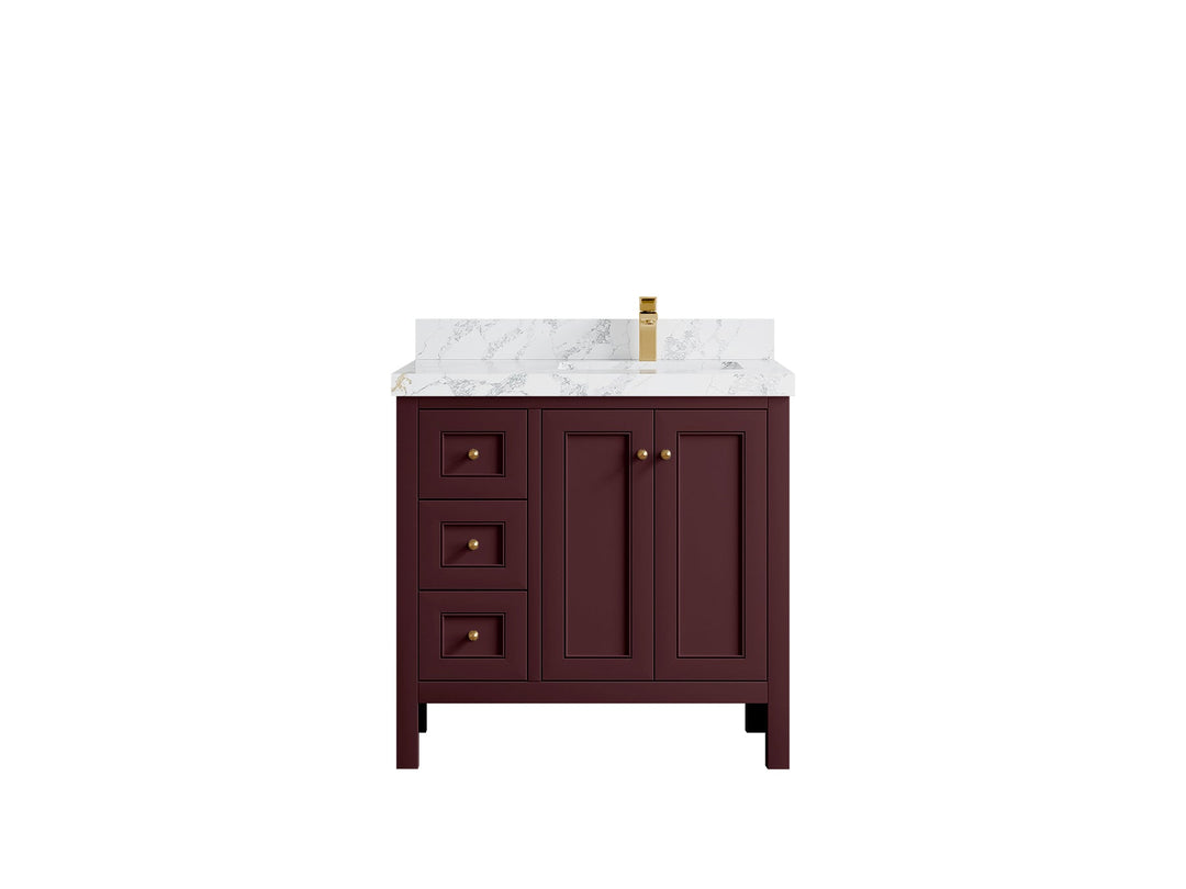Nashville 36 in. W x 22 in D Right Offset Sink Bathroom Vanity - Willow Bath and Vanity