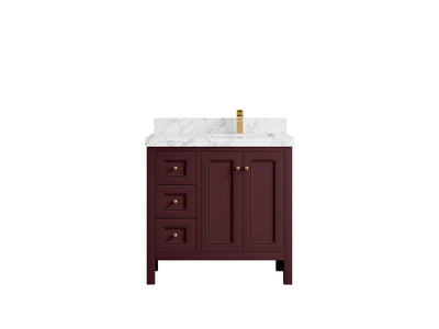 Nashville 36 in. W x 22 in D Right Offset Sink Bathroom Vanity - Willow Bath and Vanity