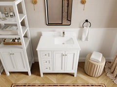 Nashville 36 in. W x 22 in. D Right Offset Sink Bathroom Vanity - photo 40
