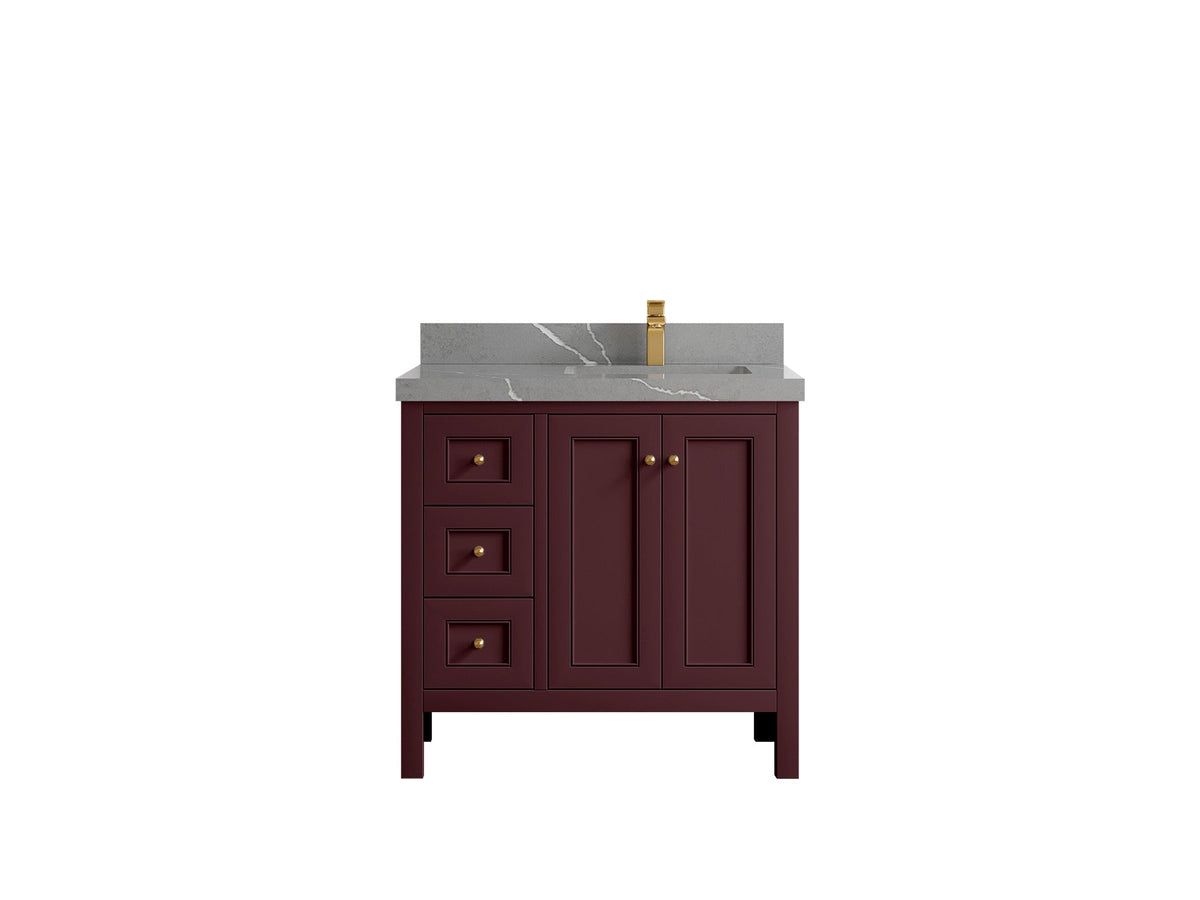 Nashville 36 in. W x 22 in D Right Offset Sink Bathroom Vanity - Willow Bath and Vanity