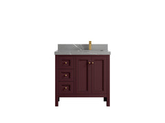 Nashville 36 in. W x 22 in D Right Offset Sink Bathroom Vanity - photo 42