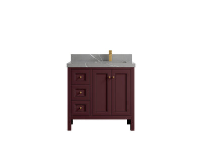 Nashville 36 in. W x 22 in D Right Offset Sink Bathroom Vanity - Willow Bath and Vanity