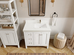 Nashville 36 in. W x 22 in. D Right Offset Sink Bathroom Vanity - photo 44