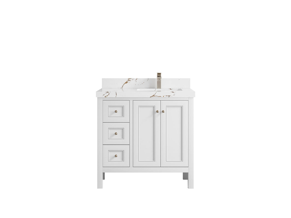Nashville 36 in. W x 22 in. D Right Offset Sink Bathroom Vanity - Willow Bath and Vanity