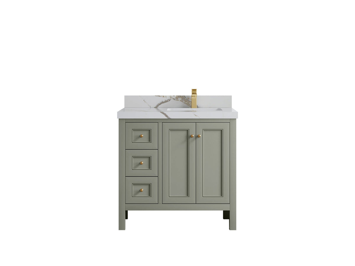 Nashville 36 in. W x 22 in. D Right Offset Sink Bathroom Vanity - Willow Bath and Vanity