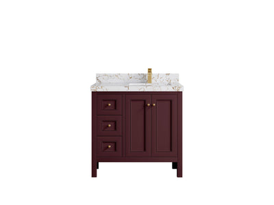 Nashville 36 in. W x 22 in D Right Offset Sink Bathroom Vanity - Willow Bath and Vanity
