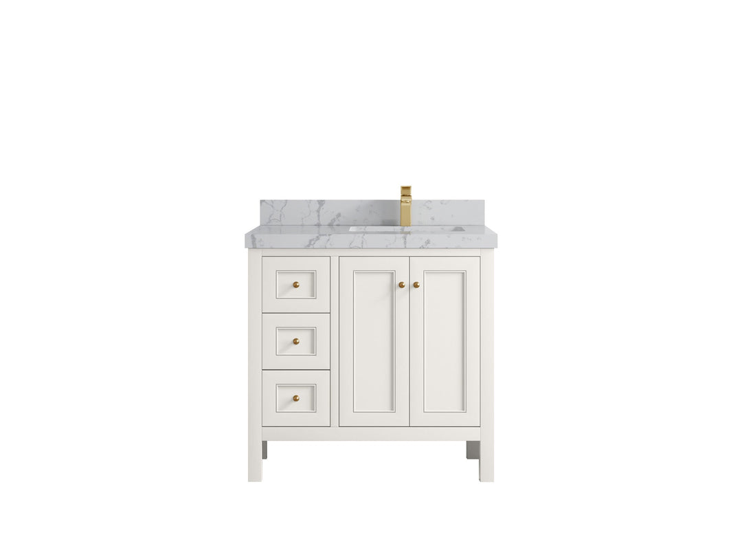 Nashville 36 in. W x 22 in. D Right Offset Sink Bathroom Vanity - Willow Bath and Vanity