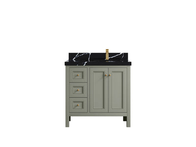 Nashville 36 in. W x 22 in. D Right Offset Sink Bathroom Vanity - Willow Bath and Vanity