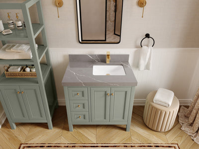 Nashville 36 in. W x 22 in. D Right Offset Sink Bathroom Vanity - Willow Bath and Vanity