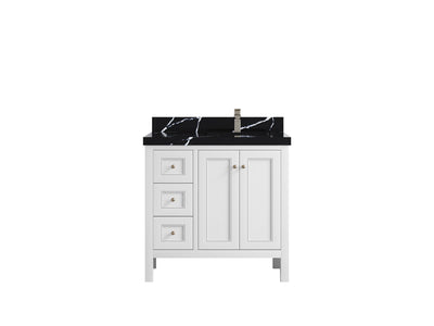 Nashville 36 in. W x 22 in. D Right Offset Sink Bathroom Vanity - Willow Bath and Vanity