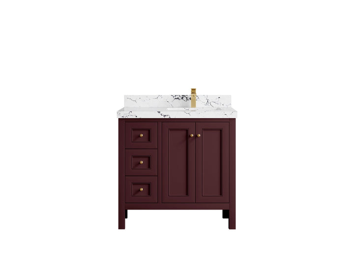 Nashville 36 in. W x 22 in D Right Offset Sink Bathroom Vanity - photo 1