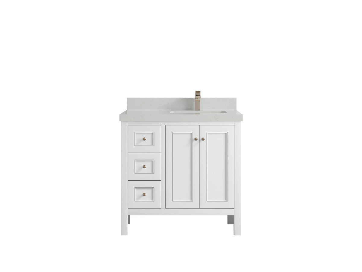 Nashville 36 in. W x 22 in. D Right Offset Sink Bathroom Vanity - Willow Bath and Vanity